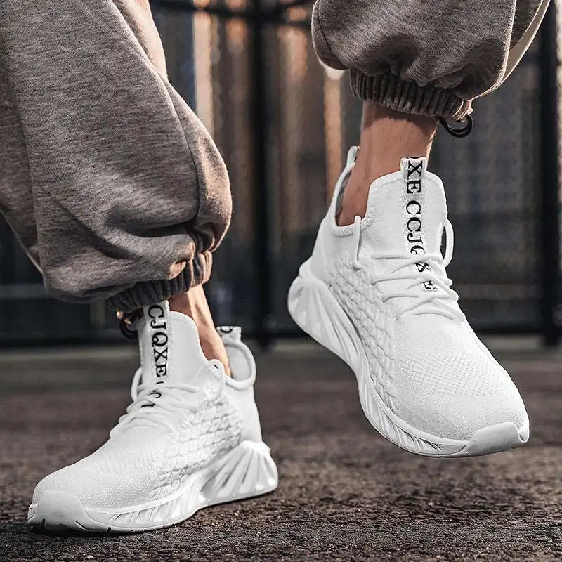 

Кроссовки мужские высокие, Спортивная амортизирующая резиновая прочная красная обувь для бега и тенниса, 491D