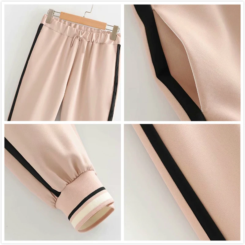 Женский осенний спортивный костюм повседневный из двух предметов бейсбольный