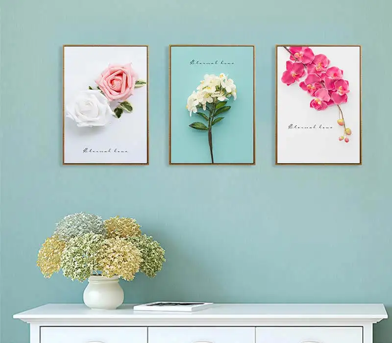 Минималистичный стиль Роза Орхидея цветы холст искусство стены в скандинавском