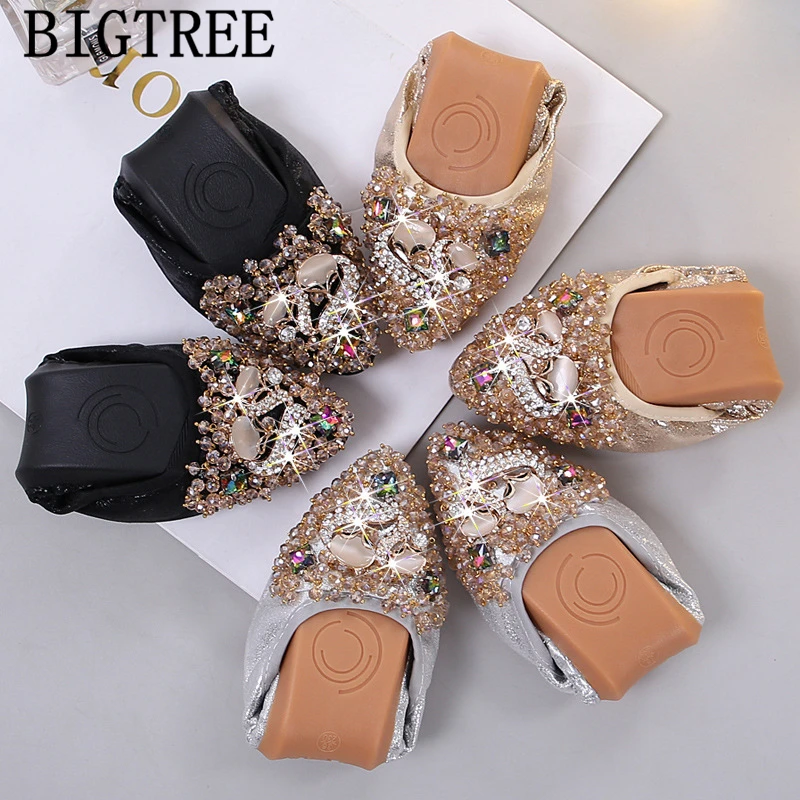  Женская обувь без застежки на плоской подошве женская с острым носком Стразы