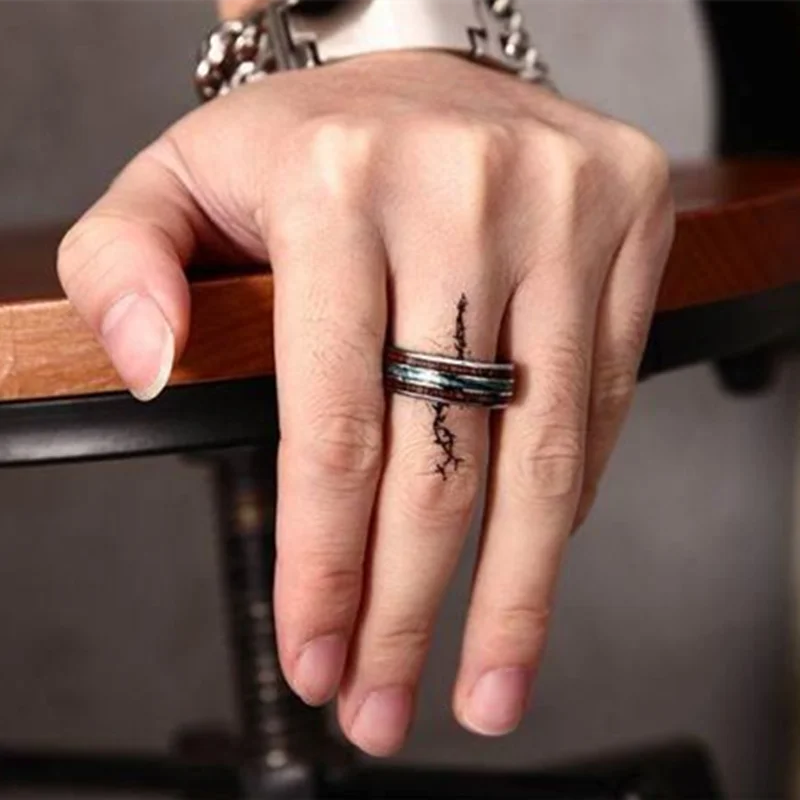 1 шт обручальные кольца для мужчин 8 мм кольцо из нержавеющей стали Гавайские