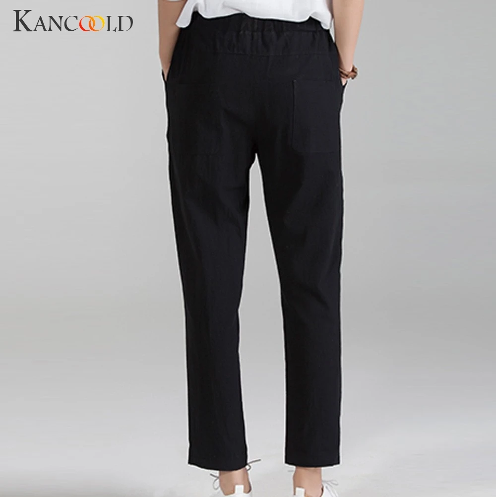 Женские длинные льняные брюки палаццо свободные винтажные с высокой талией и