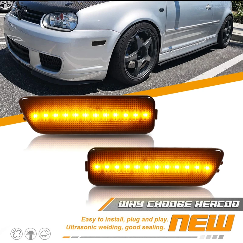 Фонарь поворотного сигнала iJDM желтый/желтый для Volkswagen MK4 Golf GTI R32 Rabbit Jetta(1999-2005) |