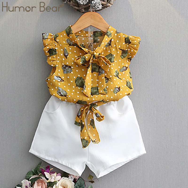 Комплекты летней детской одежды для девочек в европейском и американском стиле |