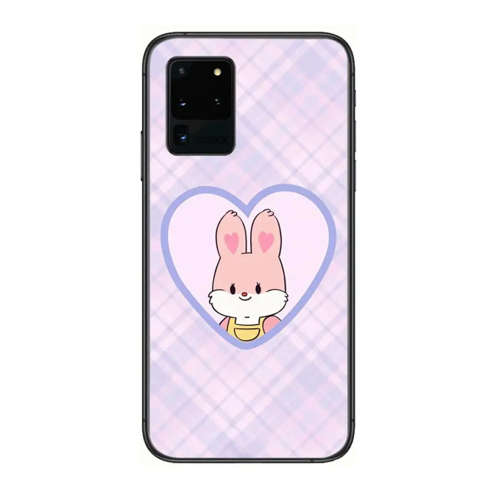 

Cute cartoon bunny case Phone cover hull For SamSung Galaxy S 6 7 8 9 10 20 21 Plus Edge E note 5G Lite Ultra black soft bumpe