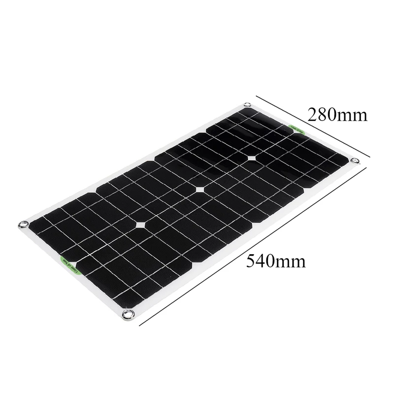 

100W 18V Solar Panel USB Monocrystalline Flexible Power Bank Solar Panel Kit Complete Charger for Car Boat Smartphone Waterproof