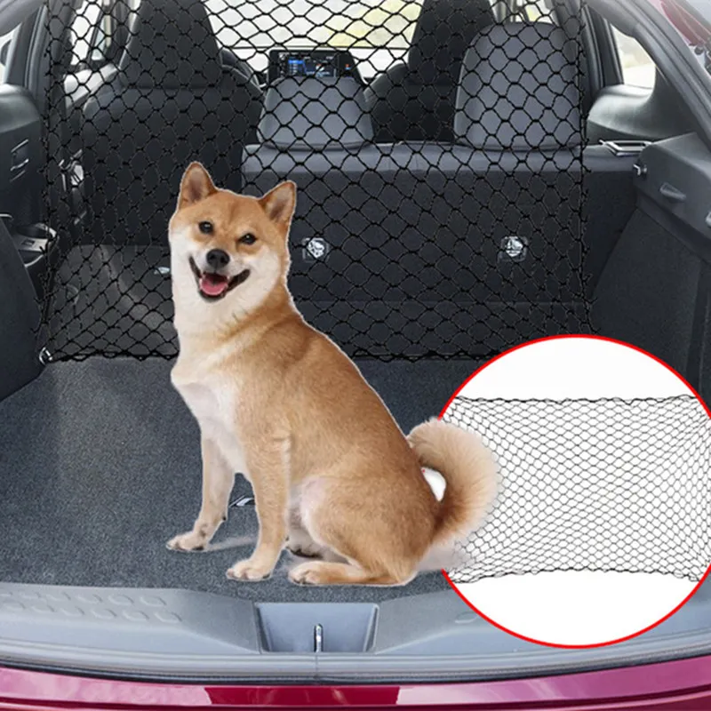 

Dog Carrier Barrier Car Safety Net for Dogs Travel Accessories Back Seat Dog Carrier Barrier Car Mesh Dogs Protector Pet Product