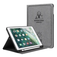 for ipad pro 11 case 2021 simple anti fall leather case with pen slot protective cover