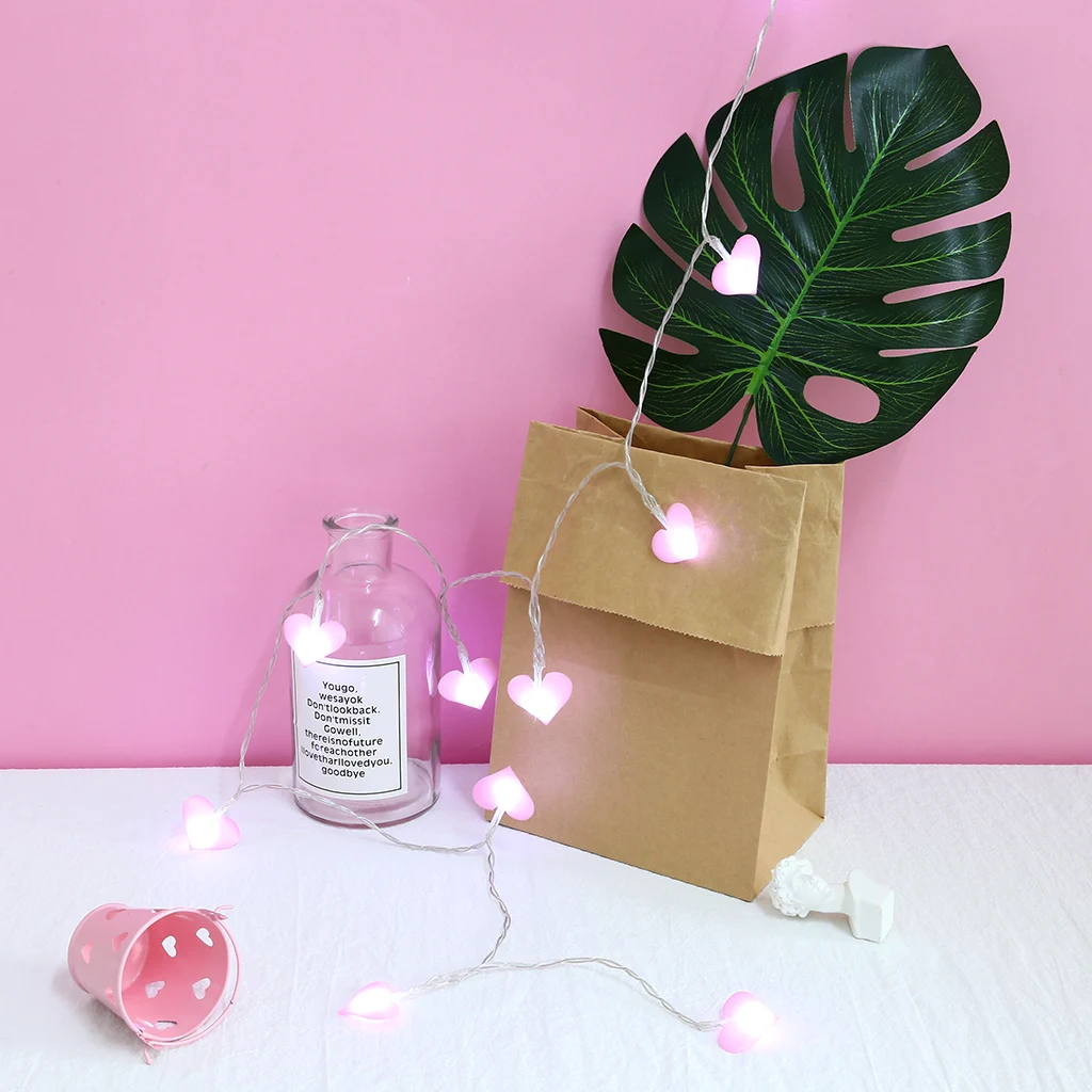 Ins девушка сердце 10LED ткань любовь в форме сердца компоновка комнаты фонари