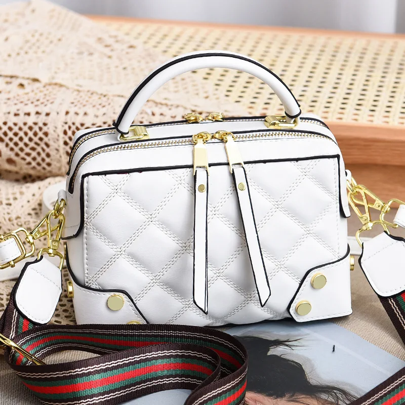 

Summer Trend Female Bag 2021 New Casual Fashion Portable Small Square Bag Pu Simple and Versatile Shoulder Bag Female