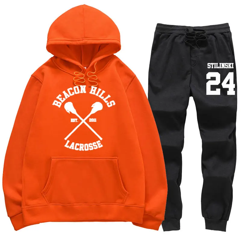 

Hoodies Men 2020 STILINSKI 24 Lahey McCall 2 Piece Set Hoodie+Sweatpants Sweatshirt Trend Hip-Hop Jogging Fleece Tracksuit S-3XL