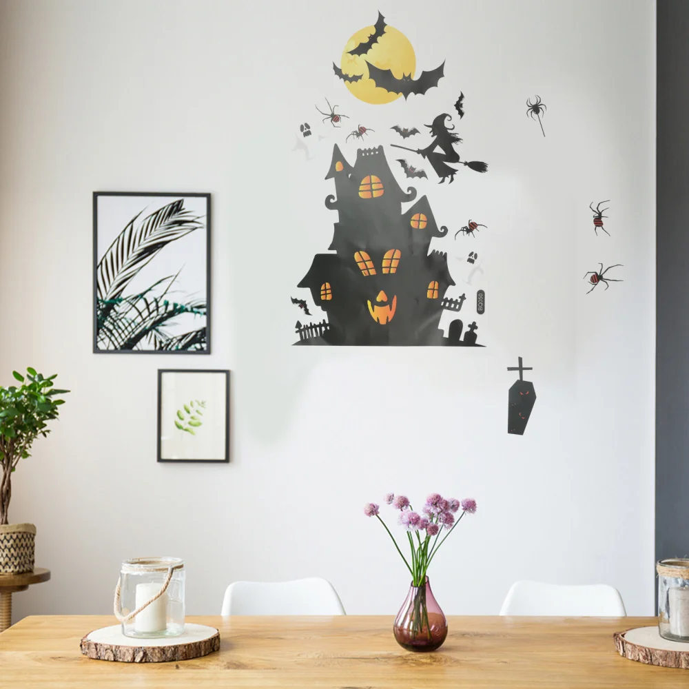 

6 Sheets Themed Sticker Scene Decors Indoor Festival Decal Decors
