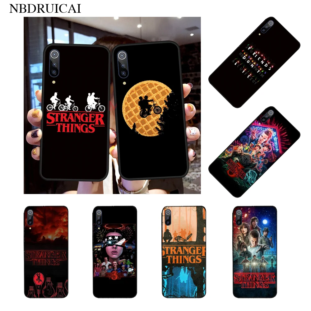 

NBDRUICAI Stranger Things Soft Silicone Black Phone Case for Xiaomi Mi9 9SE 8SE Pocophone F1 Mi8 Lite
