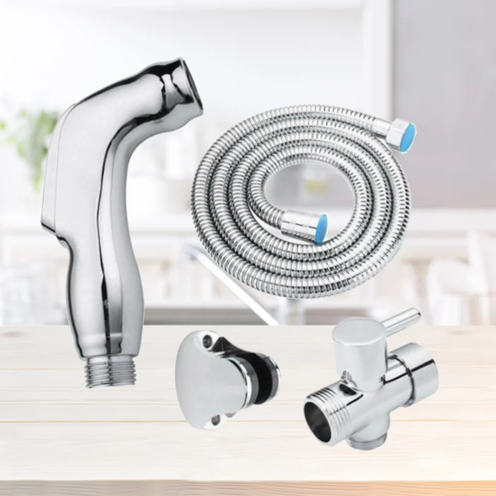 

1 Set ABS Toilet Seat Toilet Shower Blow-Fed Spray Nozzle Bidet Versatile Hose Holder Suit Sprayer (Spray