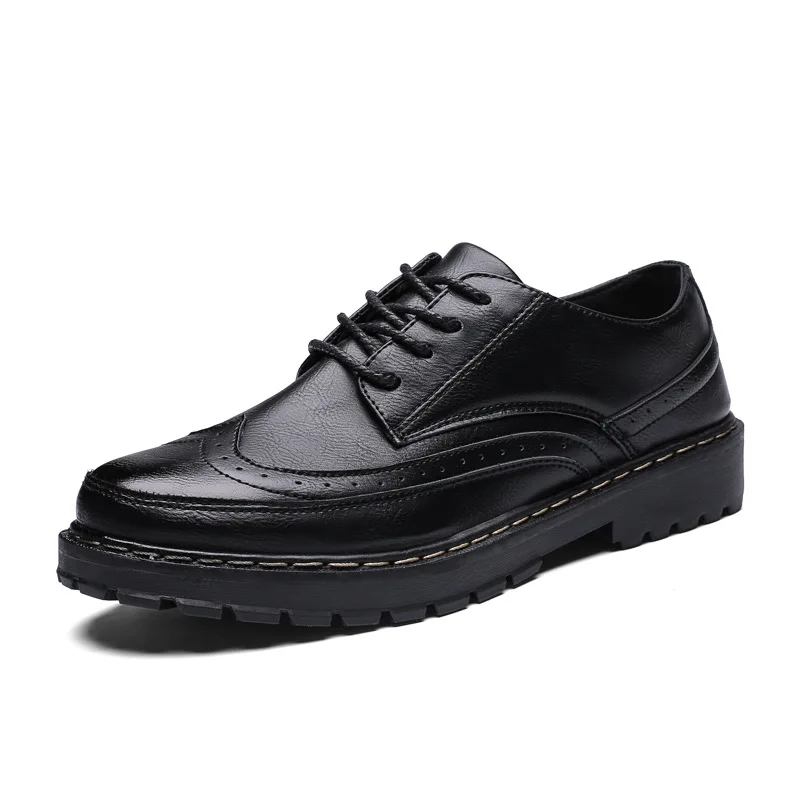 

2019 spring men shoes Brock seasons casual men dress shoes zapatos de hombre leather sneakers mens leather shoes