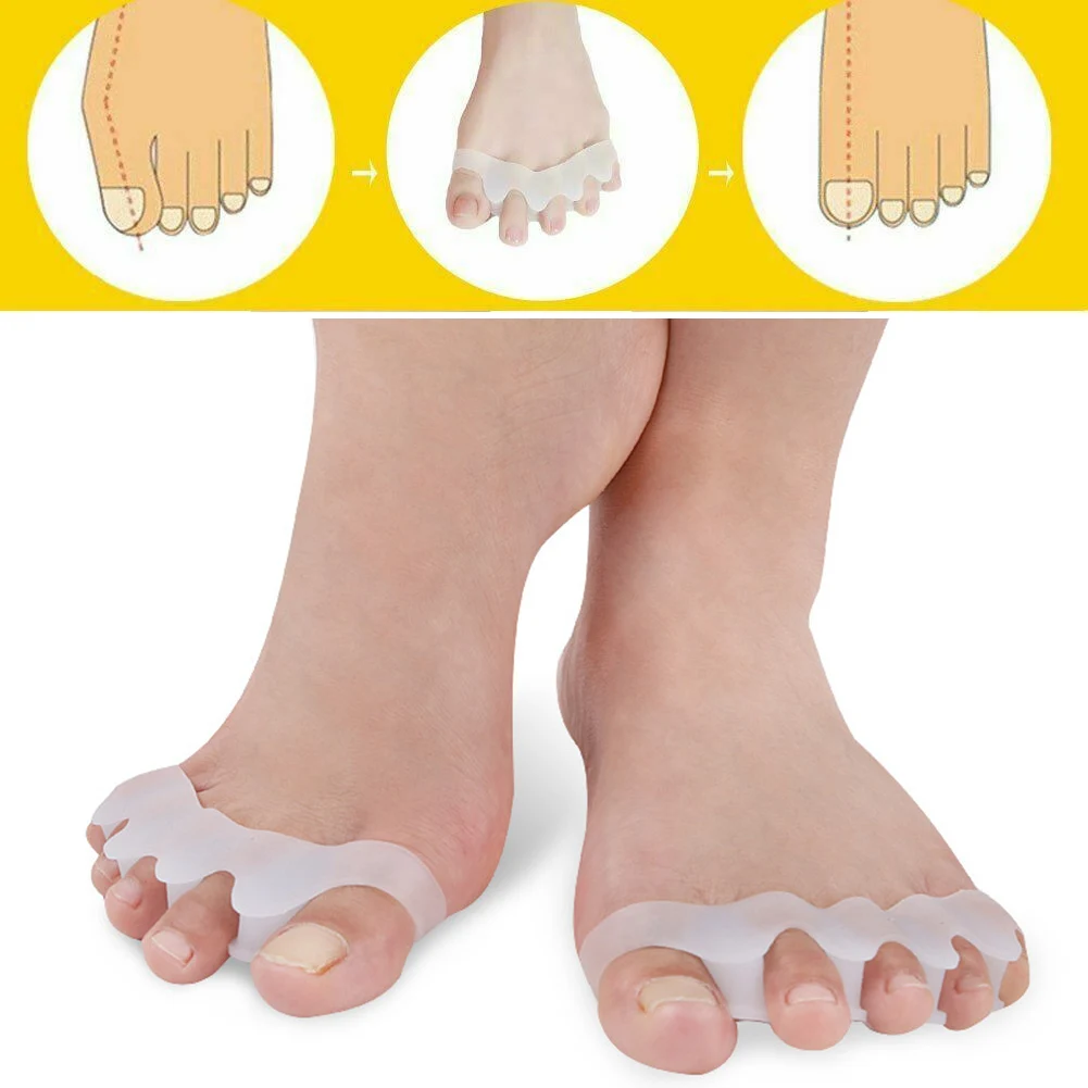 2Pcs Silicone Bunion Corrector Toe Protector Thumb Valgus Preventing Blisters Nail Tool Foot Care Separator | Красота и здоровье