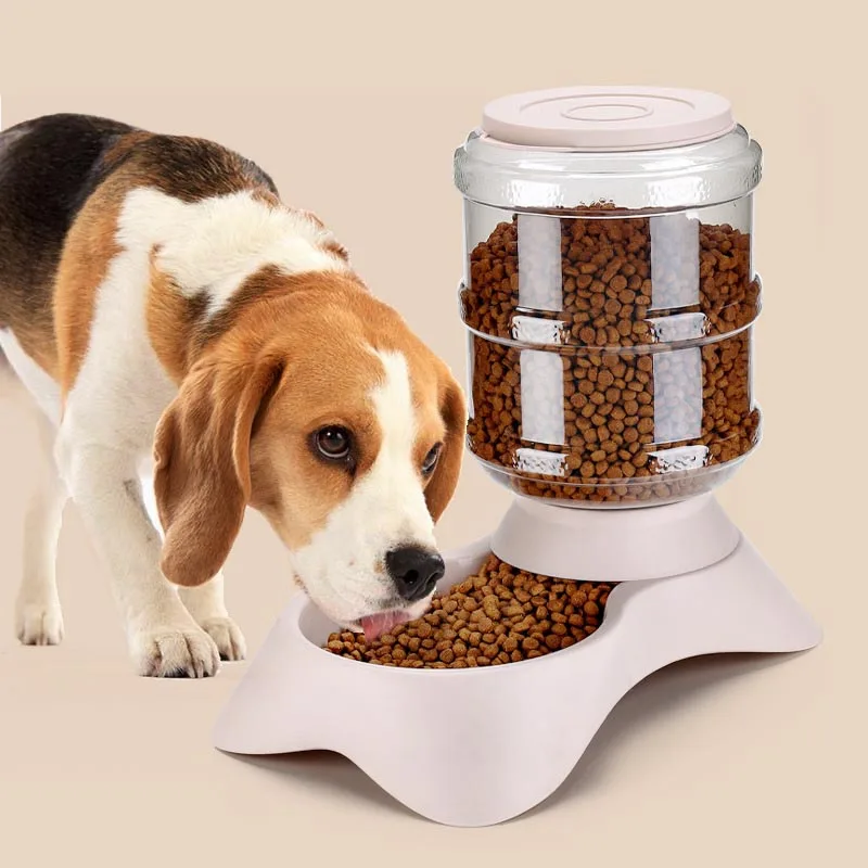 

3.8L Large Capacity Dog Automatic Feeder Drinking Bowl For Dog Cat Food Container Water Dispenser Pet Automatic Feeding Tools