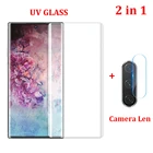 УФ Жидкий Клей закаленное стекло для Samsung Galaxy Note 10 Plus 5G S10 S20 ультра Полный экран протектор объектива 5G S10e + камера Len