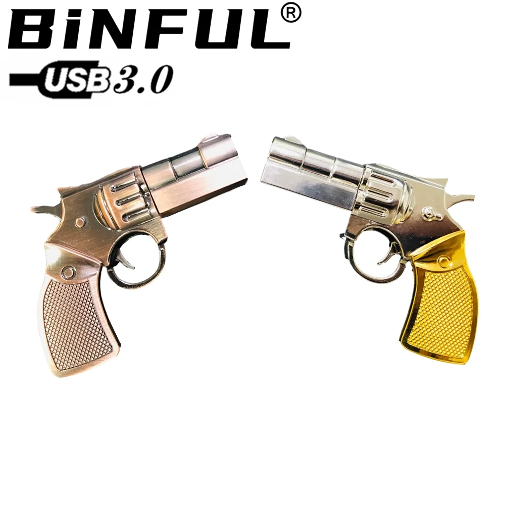 USB флеш накопитель BINFUL металлический револьвер 3 0 8 ГБ 16 32 64 128 256 ГБ|USB