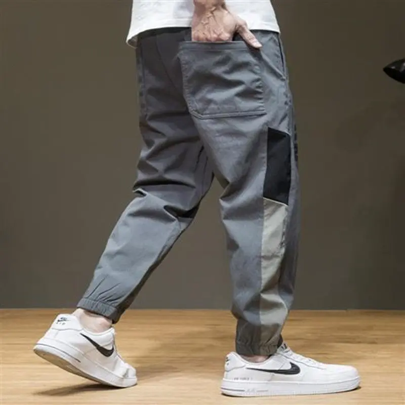 

2021 New Summer Gray Sports Pants Men's Loose Teen Men's plus Size Casual Pants Harajuku Fashion Jogging Pants Men