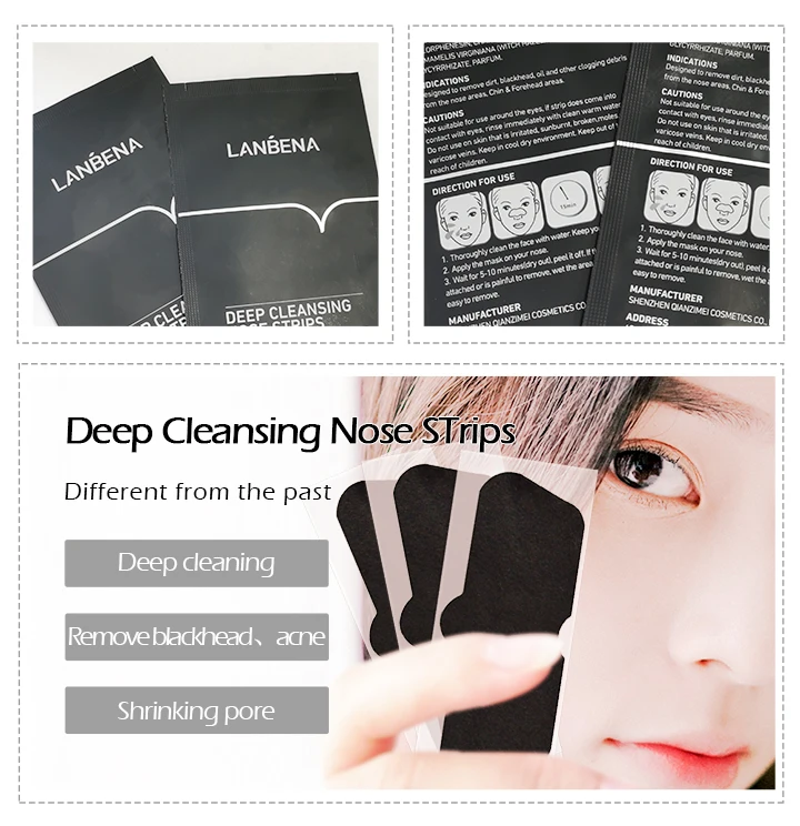 LANBENA с бамбуковым древесным углем Noas маска для лица удаления угрей Pore полоса