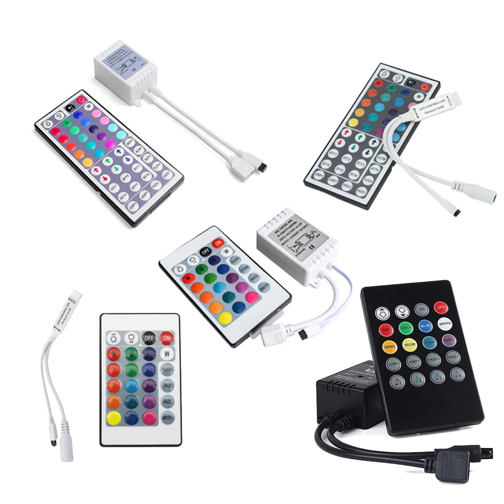 Светодиодный контроллер 44 клавишный пульт 24 клавиши светодиодный ИК RF RGB индикаторы контроллера РЧ