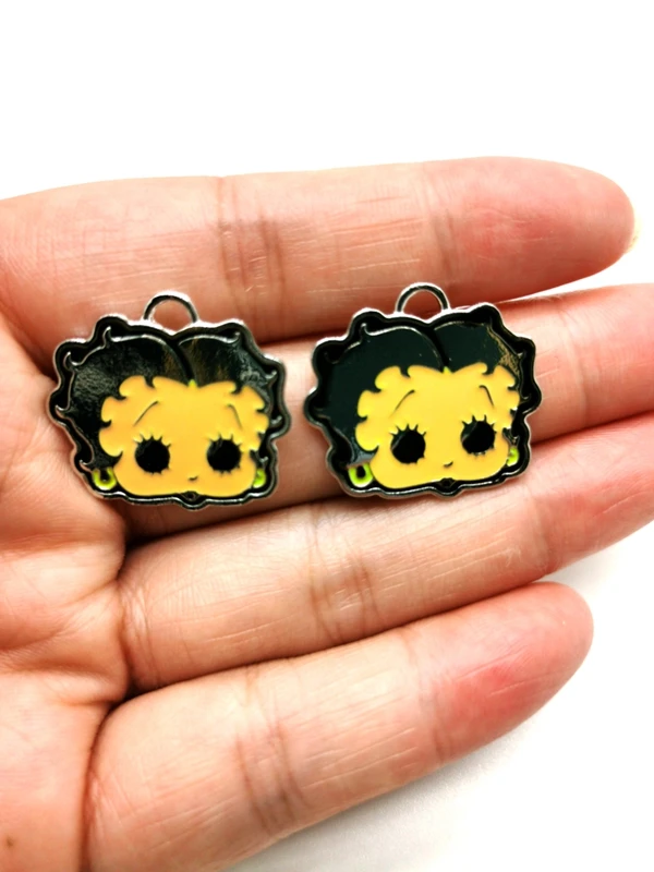 _ 50 шт. металлические подвески в виде головы Бетти круглые ювелирные изделия