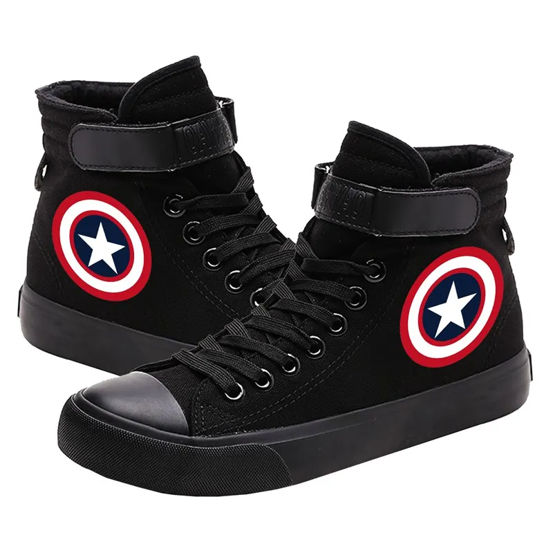 Парусиновая обувь в стиле Капитан Америка Кроссовки Повседневная парусиновая