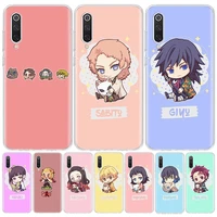 demon slayer kawaii anime phone case for xiaomi x3 gt x4 nfc pro 5g m2 m3 m4 note 10 lite f3 f2 f1 mi a1 a2 a3 cc9e cover soft p