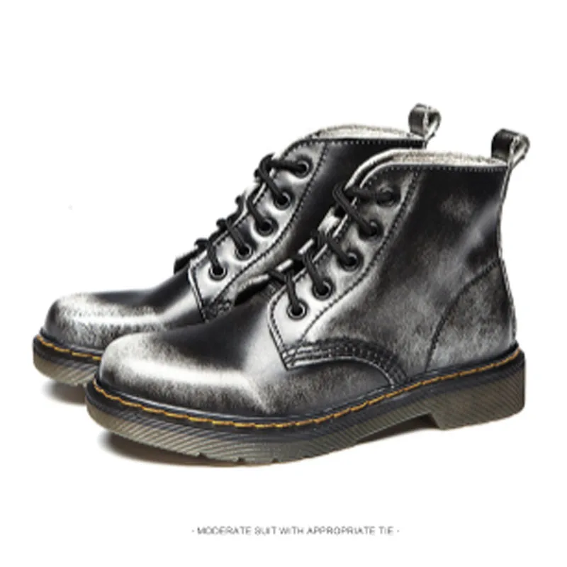 

New leather women's boots Martin boots women's British short boots women's motorcycle leather boots women's boots lovers' boots