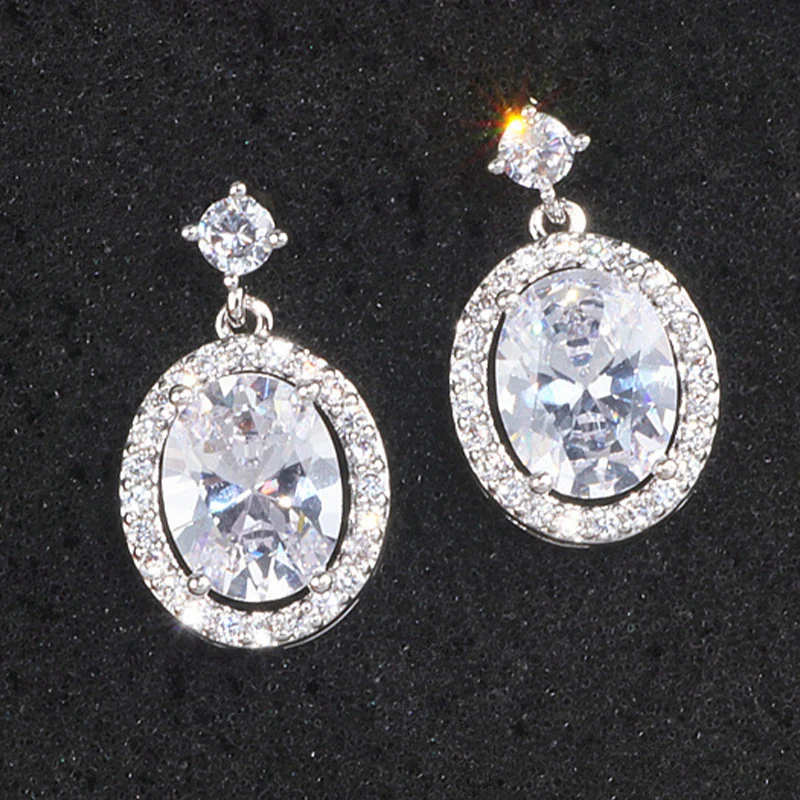 

BIJOX STORY luxury charm earrings 925 sterling silver jewelry with AAA zircon gemstone drop earring for women wedding party gift