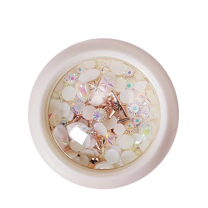 3D Стразы жемчужные камешки для дизайна ногтей разнообразные DIY драгоценные камни