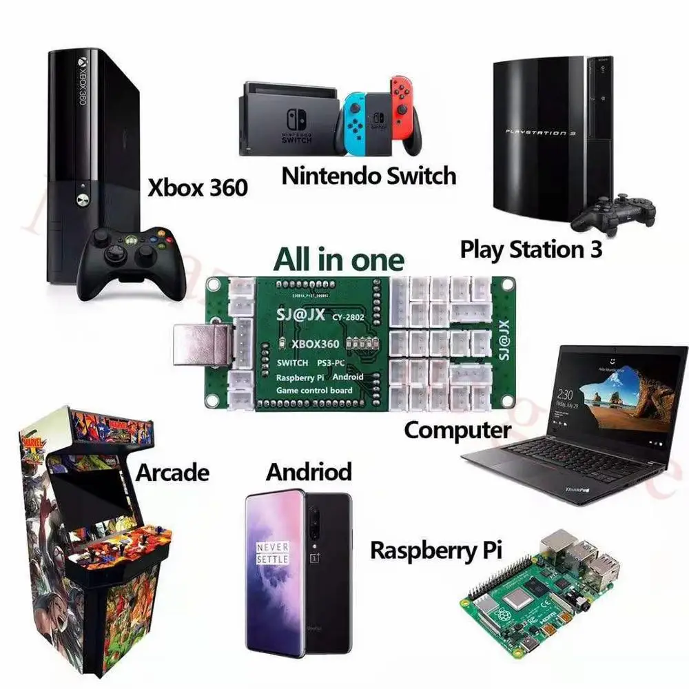 Аркадный Контроллер XBOX 360 one с нулевой задержкой USB-плата аркадный джойстик