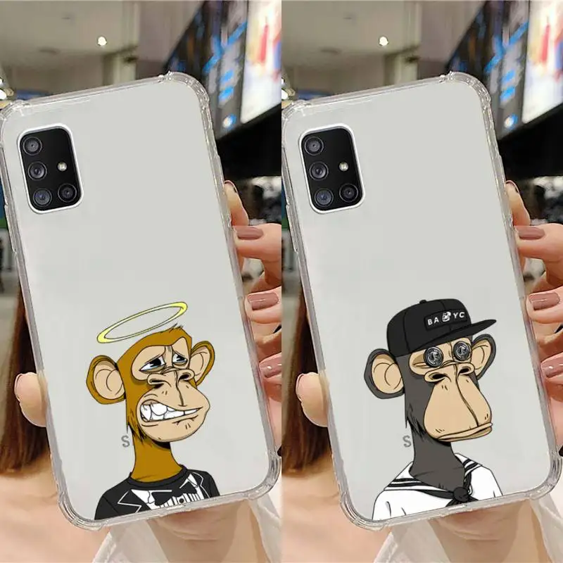 

Bored Ape Yacht Club cartoon Phone Case Transparent For Samsung Galaxy A S Note 9 10 51 50 71 70 80 20 21 30s ultra plus