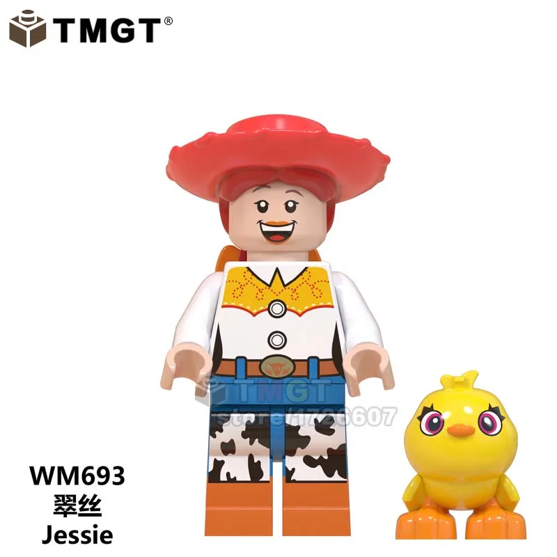 WM693 Jessie Playmobil Охотники за привидениями оставайтесь Puft строительные блоки Стич, Микки Маус gremlins E.T Базз Лайтер История игрушек игрушки для детей - Цвет: WM693 Jessie