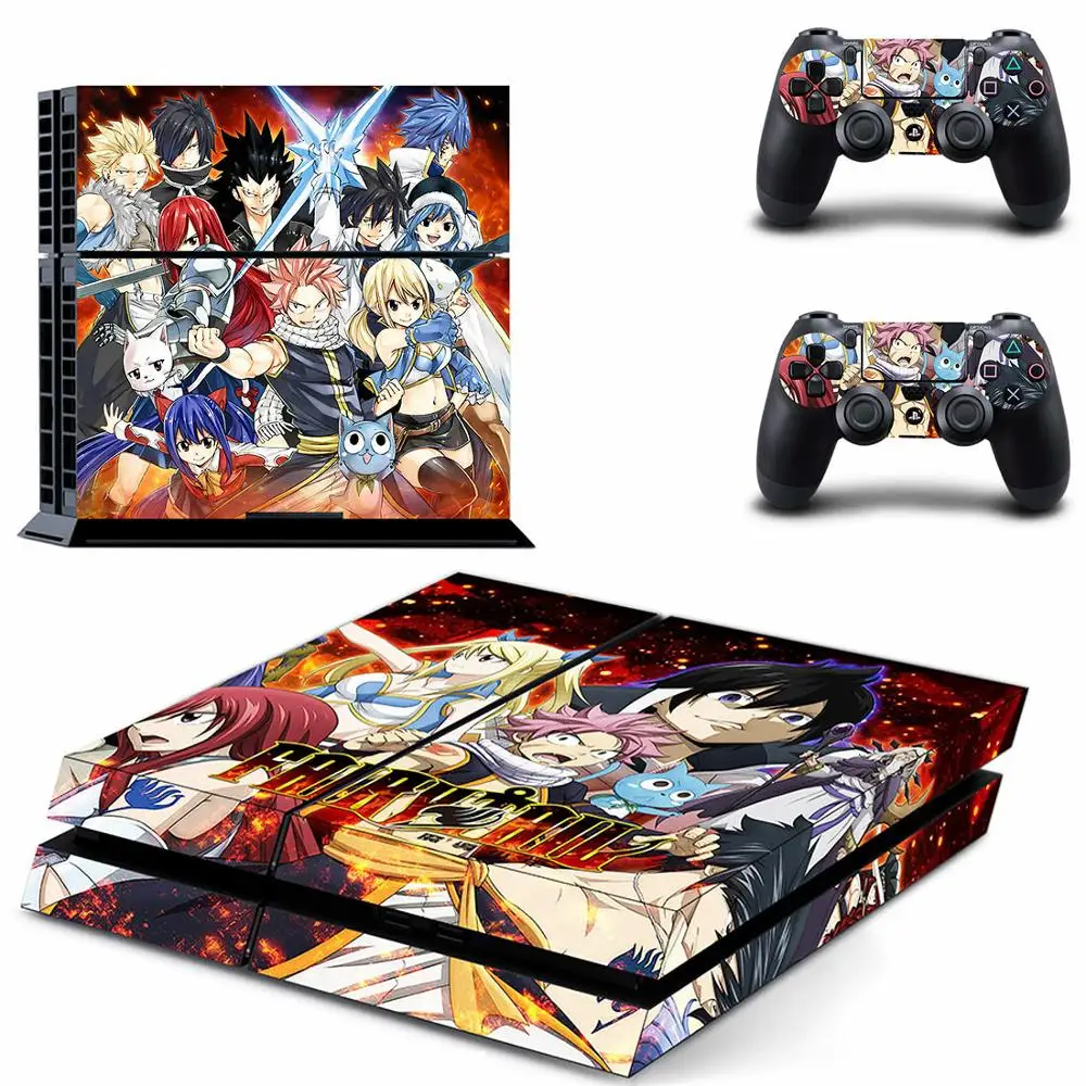 Стикеры в стиле аниме Fairy Tail для PS4 s PlayStation 4 стикеры консоли и контроллера Скины