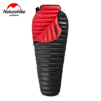 naturehike cw300 sleeping bag ultralight winter mummy backpacking sleeping bag waterproof goose down hiking camping sleeping bag