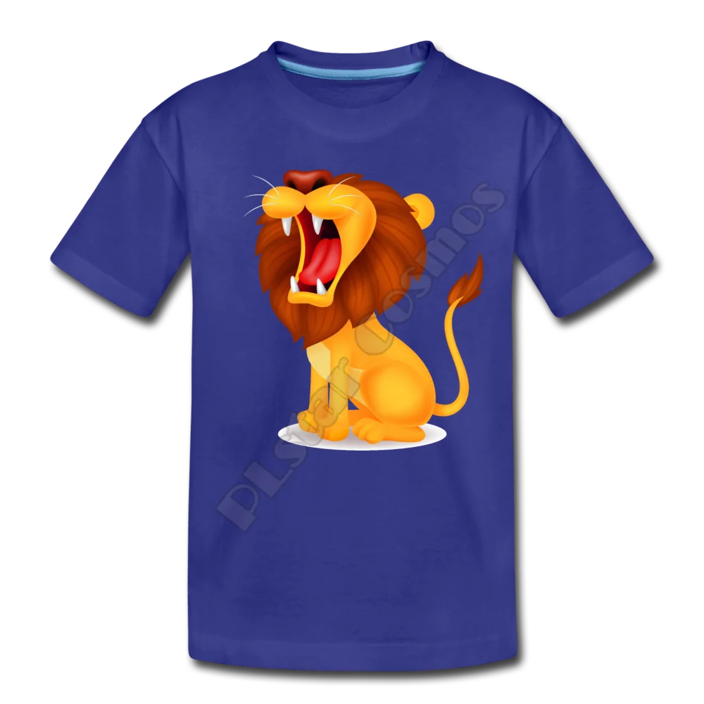 

Roaring Lion Cartoon Heart Kids T-Shirt 3D All Over Printed Kids t shirts Boy For Girl Funny Animal Summer Short Sleeve