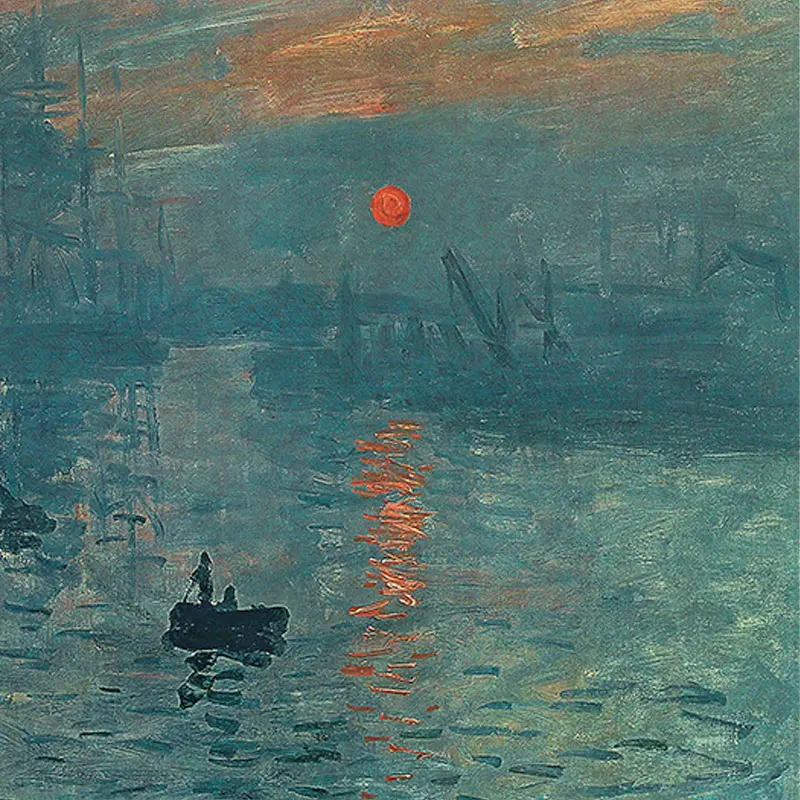 Картина маслом Monet Impression Sunrise ретро постер из крафт-бумаги для бара кафе