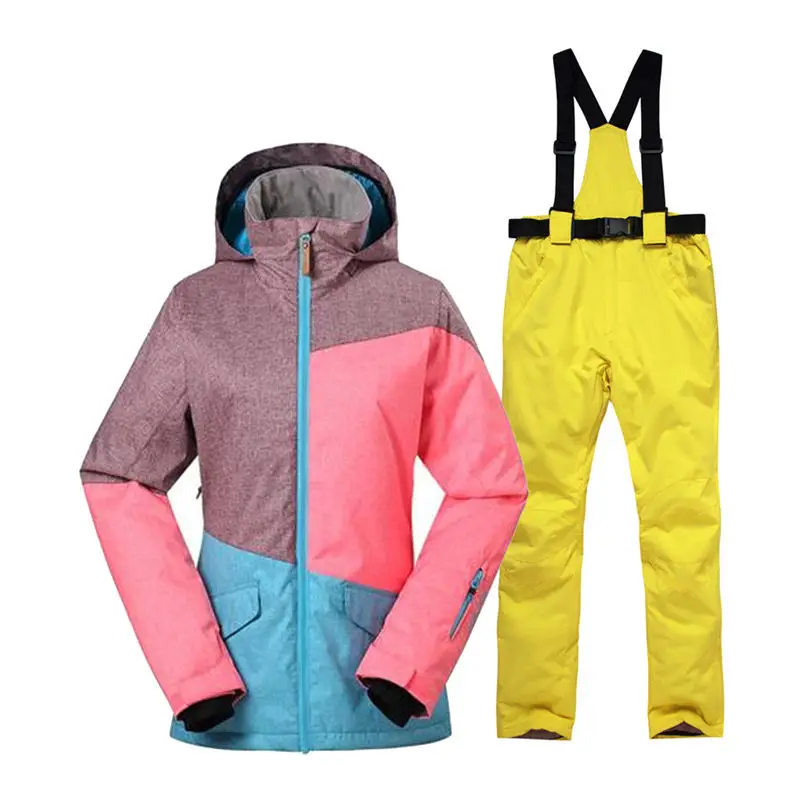picture jacket pant Женский зимний костюм Спортивная одежда для улицы Сноубординг наборы водонепроницаемый ветрозащитный костюм лыжные куртки и комбинезон зимние брюки - Цвет: picture jacket pant