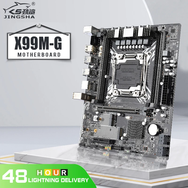 JINGSHA-placa base X99 M-G, CPU XEON E5 LGA2011-3 V3/V4, compatible con 4 * DDR4 2133/2400MHz, ECC REG, memoria y PCI-E 16X 4X