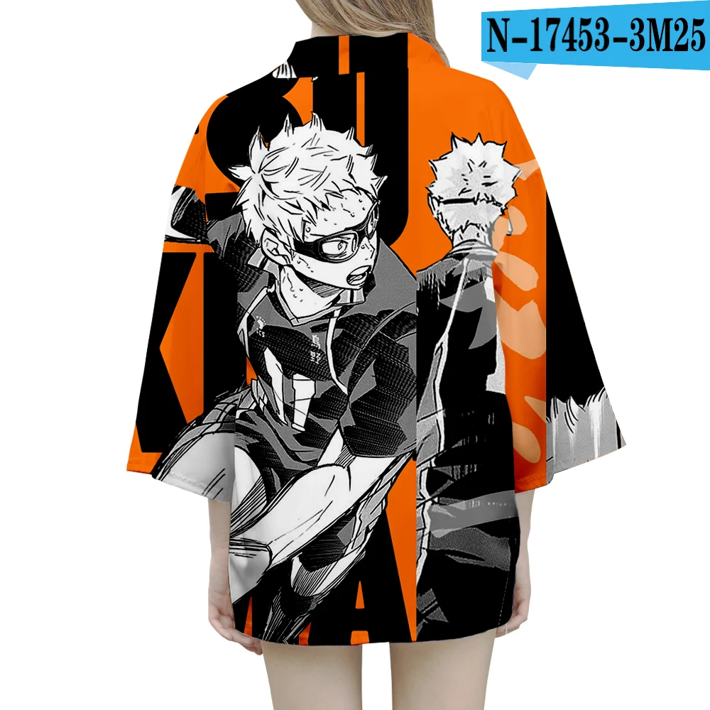 

Haikyuu!! 3D Printing Japanese Kimono Haori Yukata Women/Mens Fashion Summer Casual Cool Short Sleeve Streetwear Cardigan