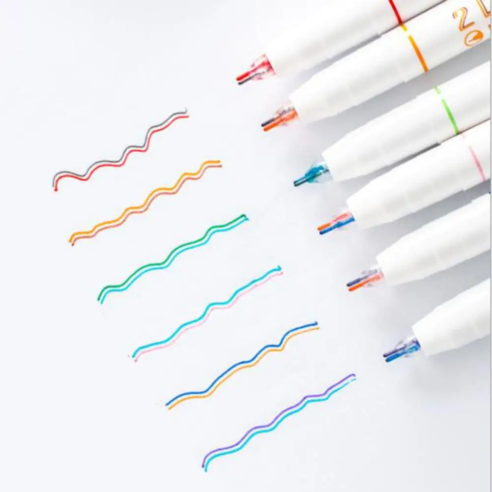 Инновационный милый художественный маркер двойная линия дневник ручка для