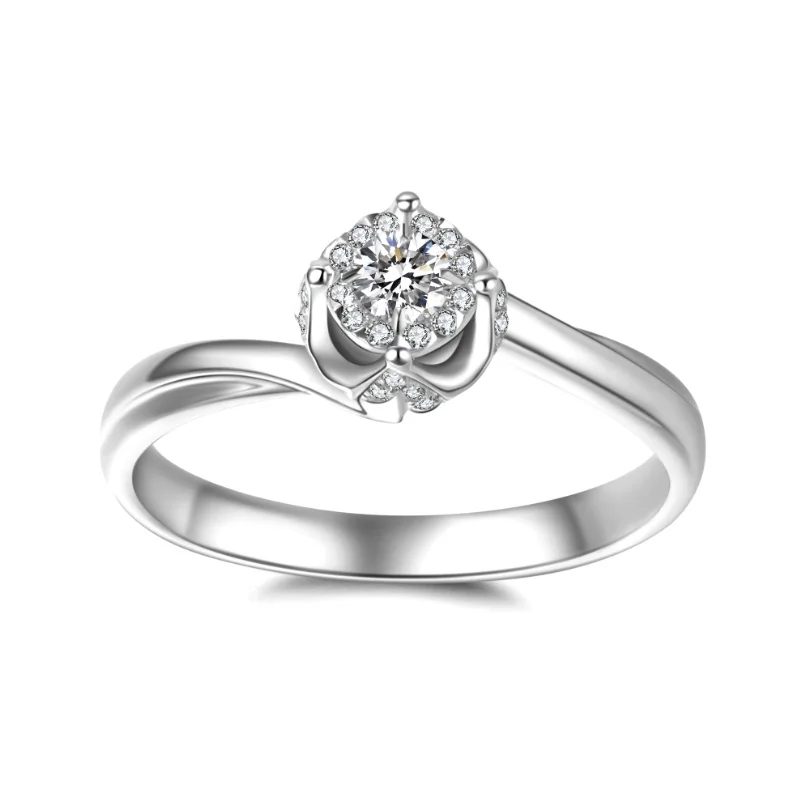 IDO кольцо из натурального золота 18 К Настоящее золото цельного Модные