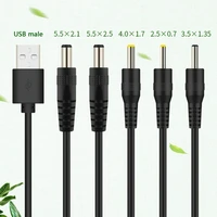 usb to dc port charging cable power supply cord line dc5 5x2 1 dc5 5x2 5 dc3 5x1 35 dc4 0x1 7 dc2 5x0 7 connector