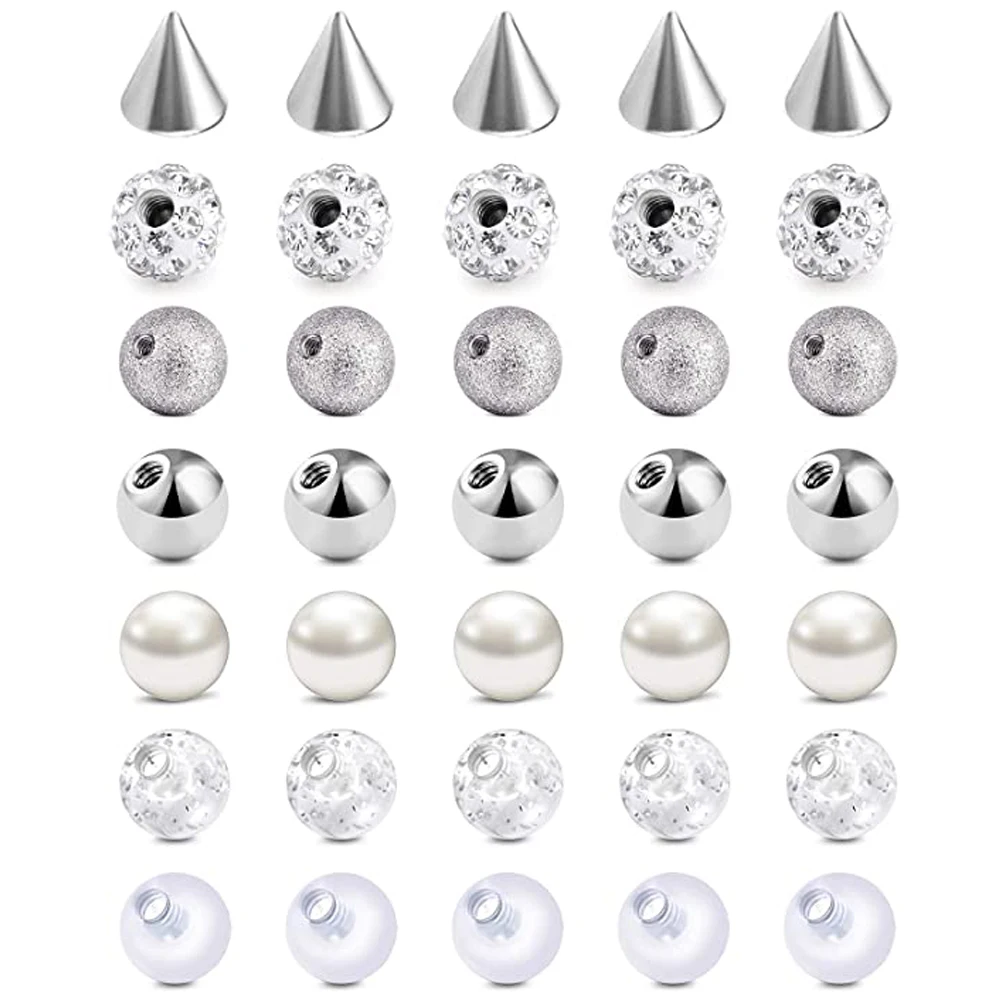 

Аксессуары для пирсинга штанги, 35 шт., 5 мм, 3 мм