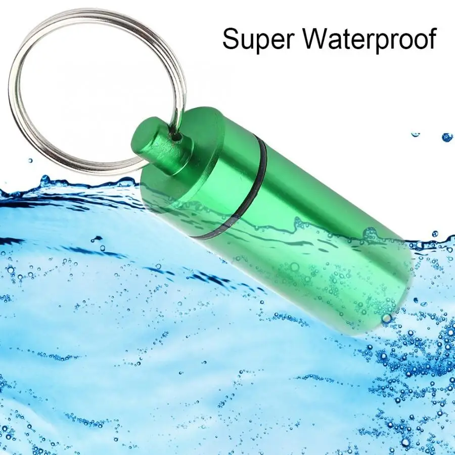 9 шт. Водонепроницаемый алюминиевый сплав таблетки чехол бутылка Кэш препарат