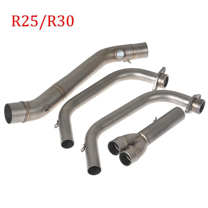 Motorcycle Large Displacement Motorcycle for YAMAHA R25 R30 R3 Stainless Steel Elbow Full Middle Pipe Slip on R25 2014-16 enlarge