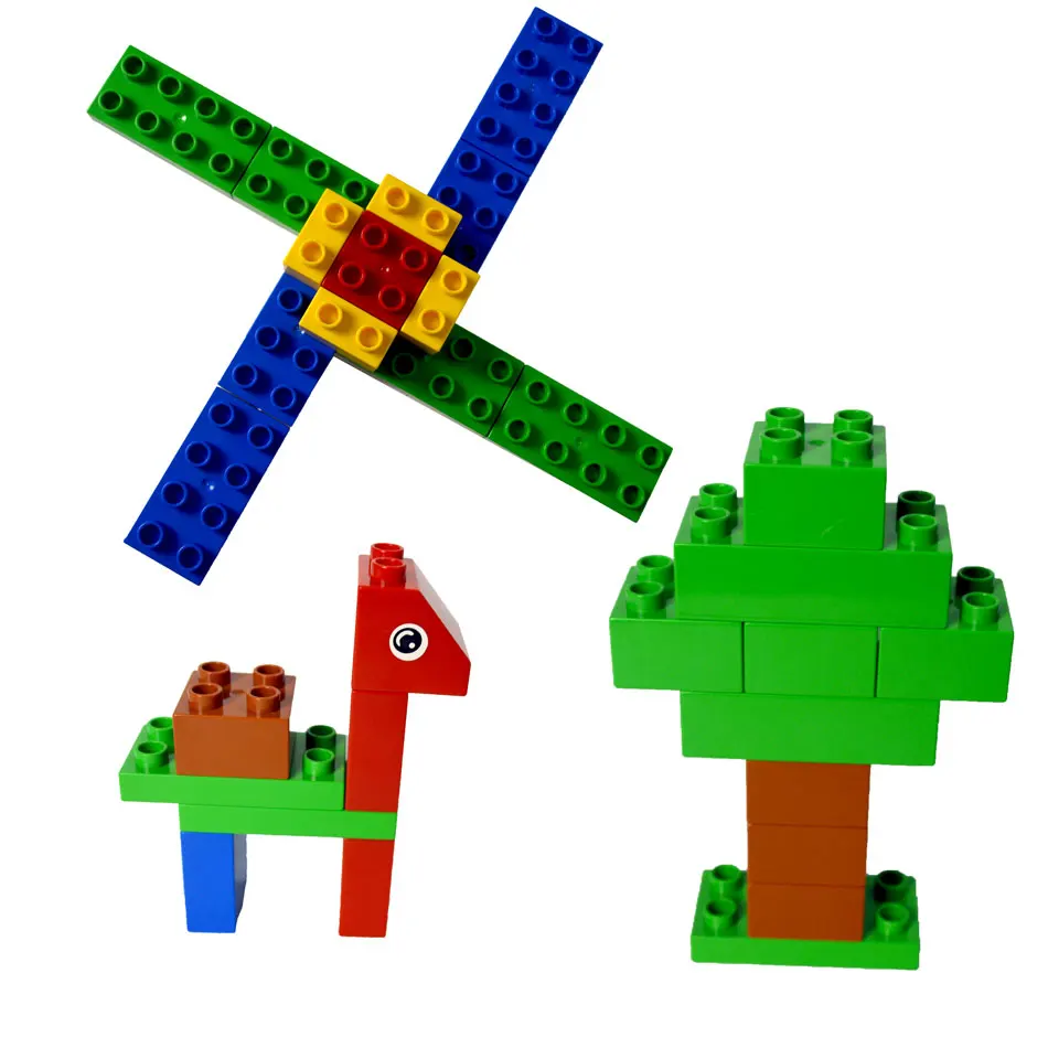 Duploe большой строительный блок Кирпичи DIY классический кусок размер точка