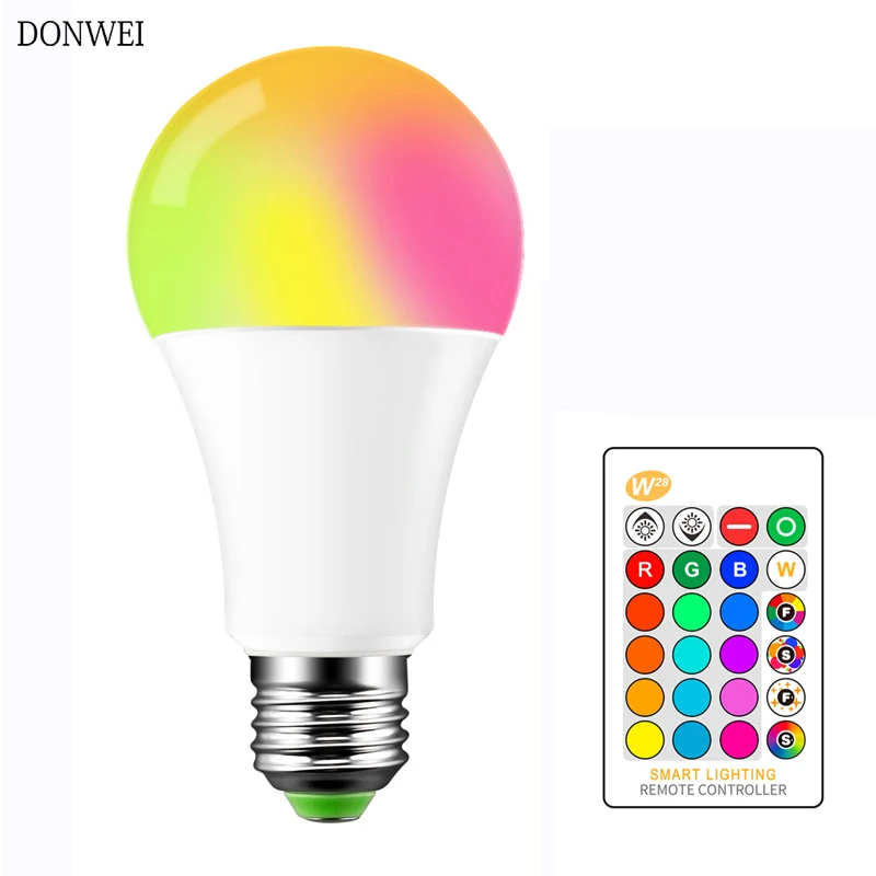 110 В 220 E27 RGB светодиодный светильник 5 Вт 10 15 сменная цветная светодиодная лампа RGBW